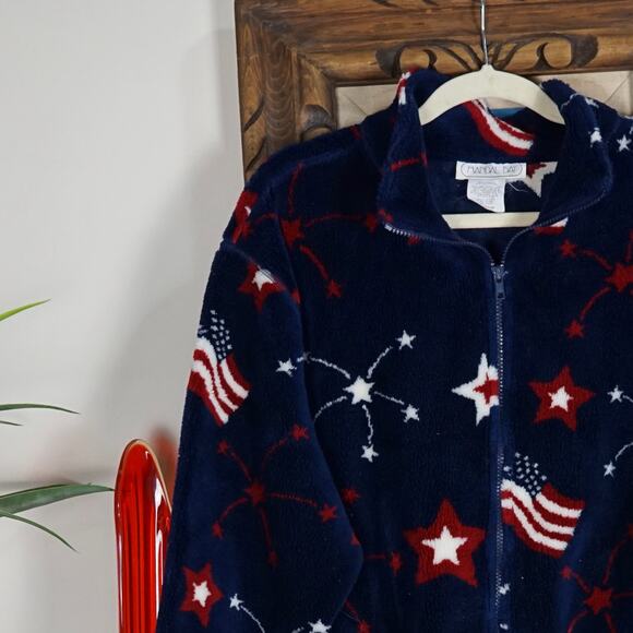 Vintage Mandal Bay fleece full zip sherpa jacket M - Picture 3 of 4